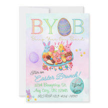 Convite de festas Charcuterie de Brunch páscoa