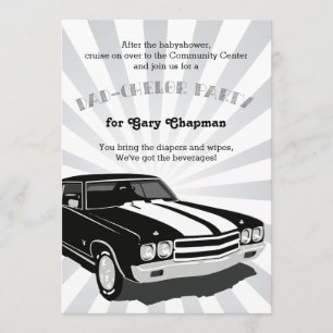 Convite de festas Chevelle de Pai