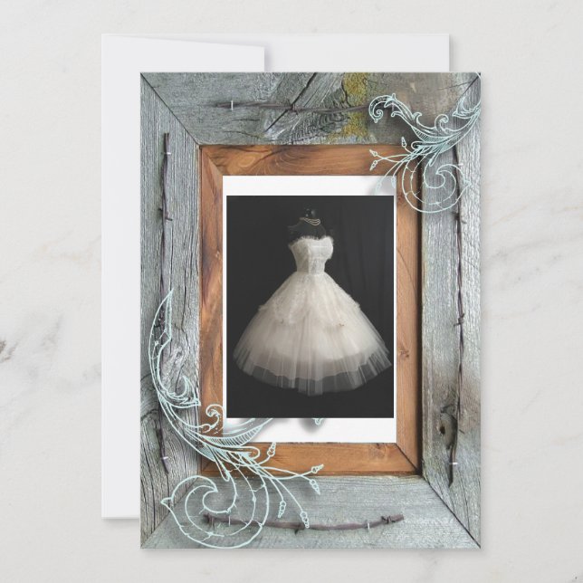 Convite de festas Chic Country Tea Chá de panela (Frente)