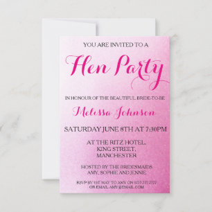 Convite de festas Cinza Rosa Hen