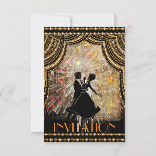 Convite de festas clássico de dança