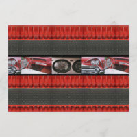 Convite de festas clássico dos carros do vintage