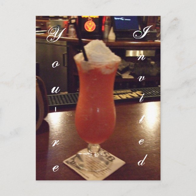 Convite de festas Cocktail Daiquiri (Frente)