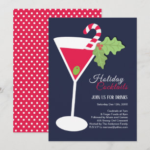 Convite de festas Cocktail de Natal
