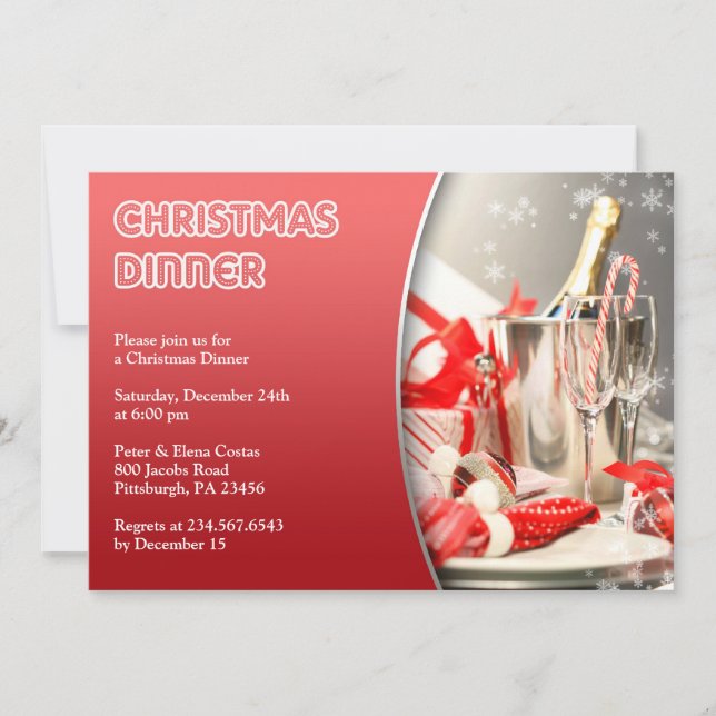 Convite de festas Cocktail Jante de Natal (Frente)