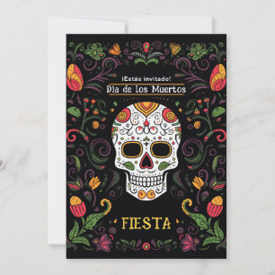 💀 🎉 Convite de festas Colorida Día de Muertos