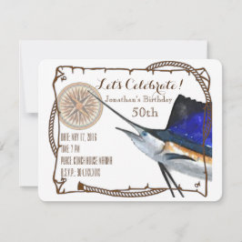 Convite de festas com o peixe-vela