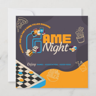 Convite de festas com o tema do jogo de conselho