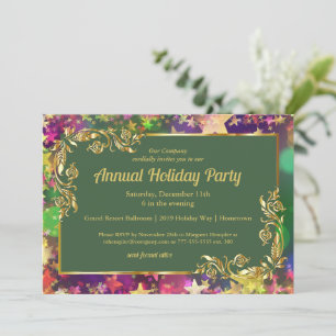 Convite de festas Confetti Holiday