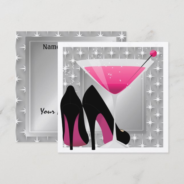 Convite de festas coquetel por SRF (Frente/Verso)