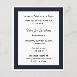 Convite de festas Corporativo Azul Classe de Orçam