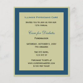 Convite de festas Corporativo Azul Classe de Orçam