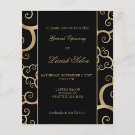 Convite de festas Corporativo Dourado Preto do Orç