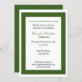 convite de festas corporativo verde branco