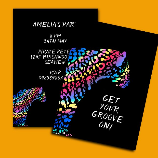 Convite de festas coxo coalhado Jaguar (Criador carregado)