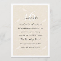 Convite de festas Cream Chic Sweet 16