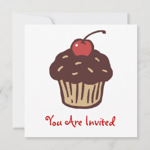 Convite de festas Cupcake