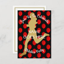 Convite de festas Customisable do atletismo