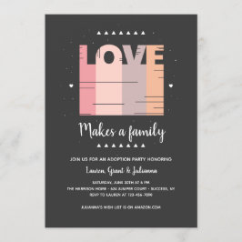 Convite de festas da adopção do amor