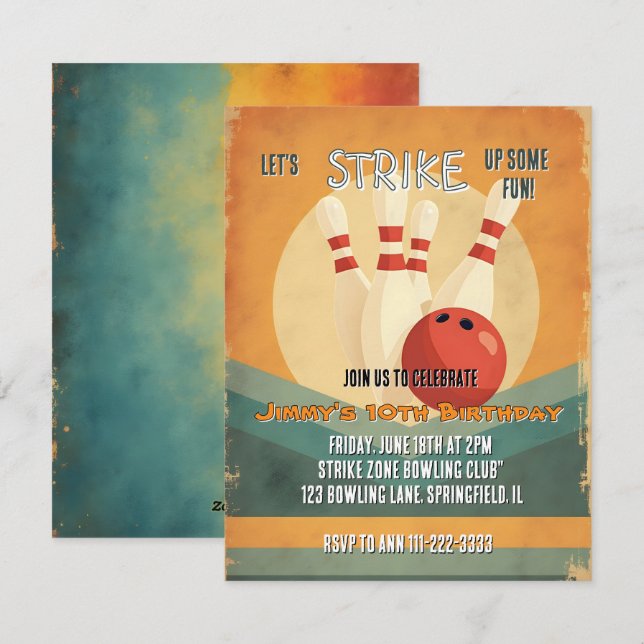 Convite de festas da Aniversário de criança da Bol (Frente/Verso)