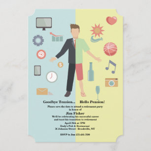 Convite de festas da aposentadoria da mudança da