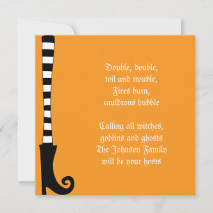 Convite de festas da bruxa do Dia das Bruxas