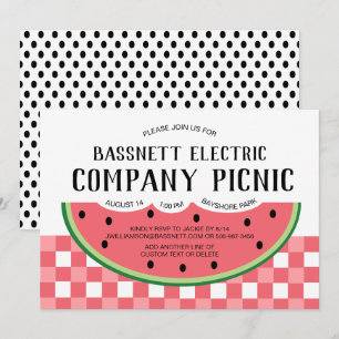 Convite de festas da Companhia de Verão Watermelo