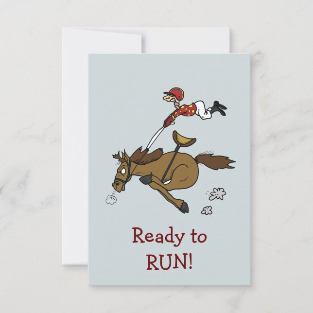 Convite de festas da corrida de cavalos do Triple  (Frente)