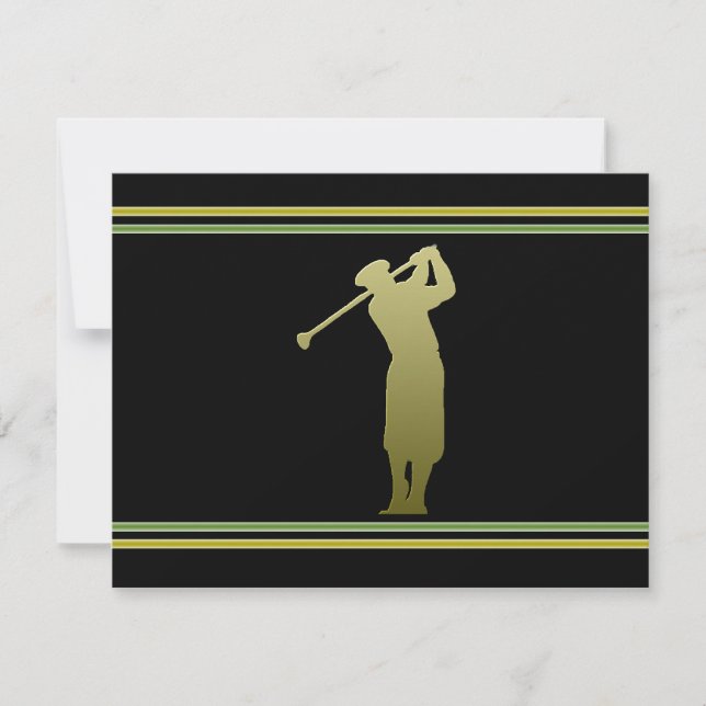 Convite de festas da excursão do golfe (Frente)