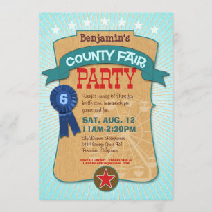 Convite de festas da feira de condado