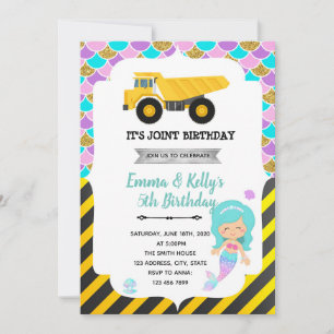 Convite de festas da junta de construção de sereia