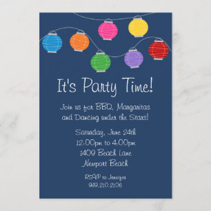 Convite de festas da lanterna