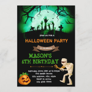 Convite de festas da mamãe de Halloween