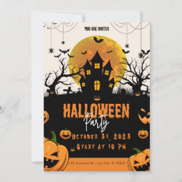 Convite de festas da Noite de Halloween