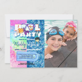 Convite de festas da Piscina