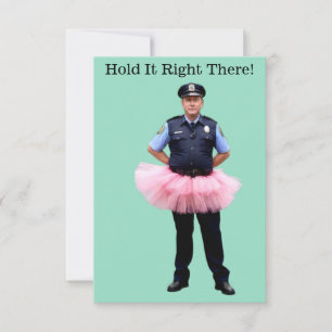 Convite de festas da Polícia Engraçado