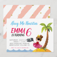 Convite de festas da Rainha Pirata