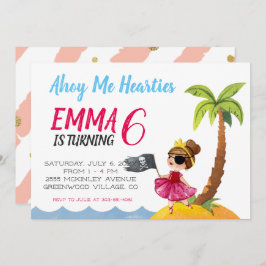 Convite de festas da Rainha Pirata