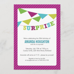 Convite de festas da surpresa das bandeiras da