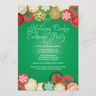 Convite de festas da troca do biscoito do feriado