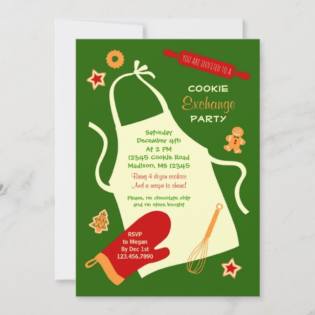 Convite de festas da troca do biscoito do Natal (Frente)