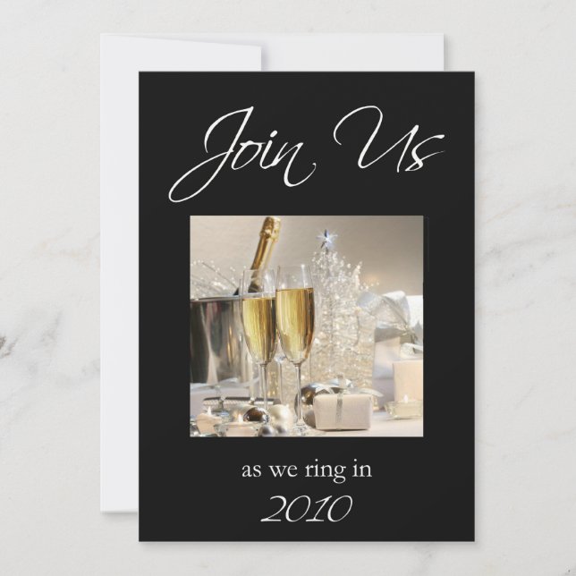 Convite de festas da véspera de Ano Novo (Frente)