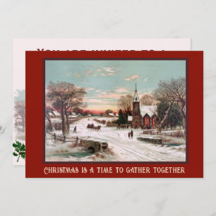 Convite de festas da véspera de Natal