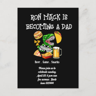 Convite de festas Dadchelor do chá de fraldas de c