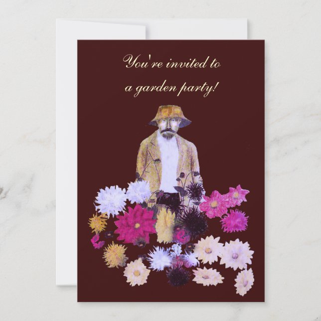 Convite de festas Dahlia Garden (Frente)