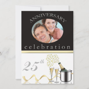 Convite de festas de 25 com Foto