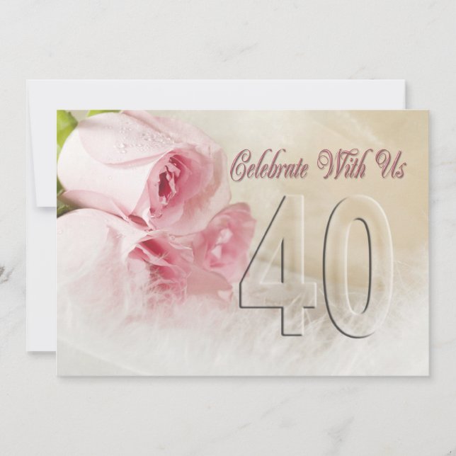 Convite de festas de 40 anos (Frente)