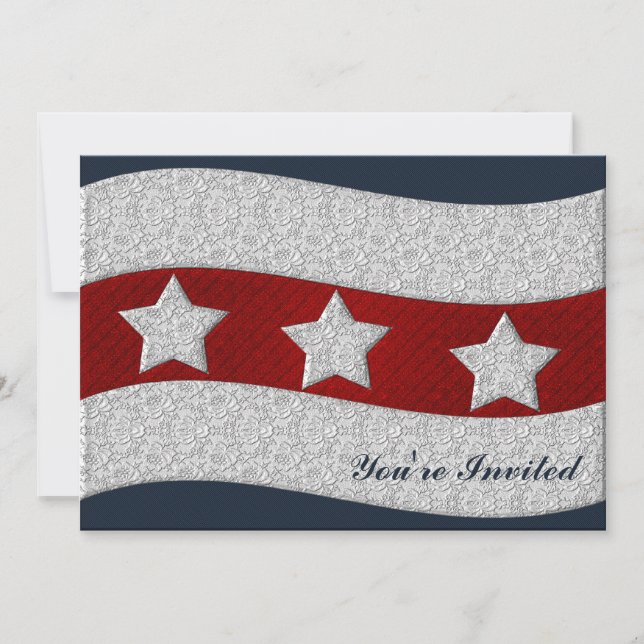 Convite de festas de 4 de julho (Frente)