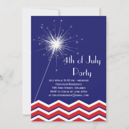 Convite de festas de 4 de julho com Chevrons