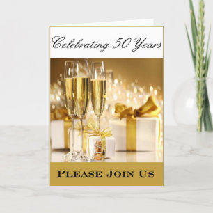 Convite de festas de 50 anos de Diva